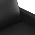 Ensemble de canapés 3 pcs avec coussins Noir Similicuir