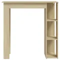 Table de bar avec étagère Chêne sonoma 102x50x103,5cm Aggloméré