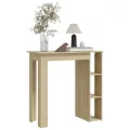 Table de bar avec étagère Chêne sonoma 102x50x103,5cm Aggloméré