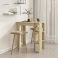 Table de bar avec étagère Chêne sonoma 102x50x103,5cm Aggloméré