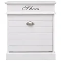 Armoire à chaussures Blanc 50 x 28 x 58 cm Bois de Paulownia