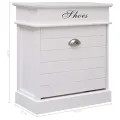 Armoire à chaussures Blanc 50 x 28 x 58 cm Bois de Paulownia