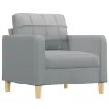 Ensemble de canapés 4 pcs avec coussins Gris clair Tissu