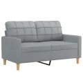 Ensemble de canapés 4 pcs avec coussins Gris clair Tissu