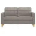 Canapé à 2 places Taupe 140 cm Tissu