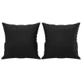 Ensemble de canapés 2 pcs avec coussins noir similicuir