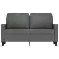 Canapé à 2 places Gris foncé 120 cm Tissu