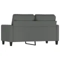 Canapé à 2 places Gris foncé 120 cm Tissu