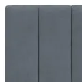 Cadre de lit avec tête de lit Gris foncé 180x200 cm Velours