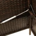 Banc de jardin avec coussins marron résine tressée