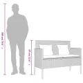 Banc de jardin avec coussins marron résine tressée