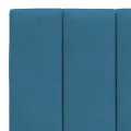 Cadre de lit avec tête de lit bleu 120x200 cm velours