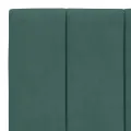 Cadre de lit avec tête de lit Vert foncé 100x200 cm Velours