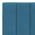 Cadre de lit avec tête de lit bleu 90x200 cm velours