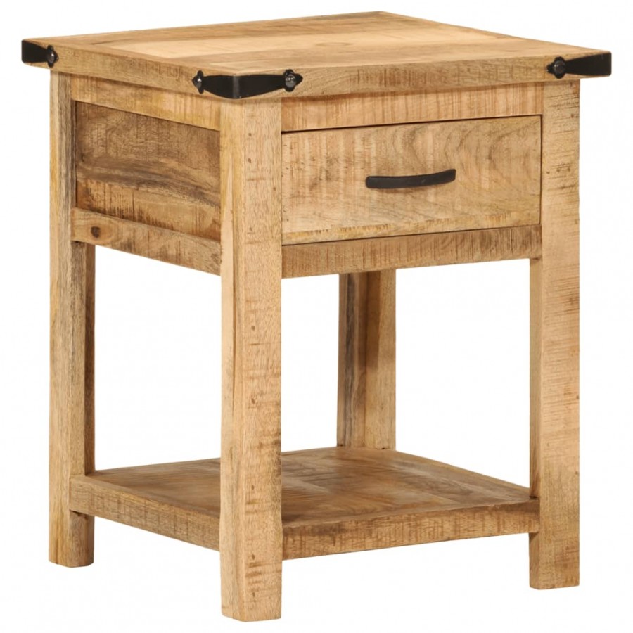 Table de chevet 40x40x50 cm bois de manguier massif