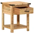 Table de chevet 40x40x50 cm bois de manguier massif