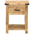 Table de chevet 40x40x50 cm bois de manguier massif