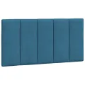 Cadre de lit avec tête de lit bleu 100x200 cm velours