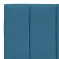 Cadre de lit avec tête de lit bleu 100x200 cm velours