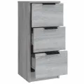 Buffets 3 pcs Sonoma gris Bois d'ingénierie