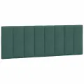 Cadre de lit avec tête de lit Vert foncé 140x200 cm Velours