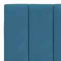 Cadre de lit avec tête de lit bleu 180x200 cm velours
