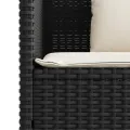 Banc de jardin avec coussins noir résine tressée