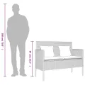 Banc de jardin avec coussins beige résine tressée