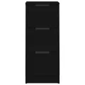 Buffet noir 30x30x70 cm bois d'ingénierie