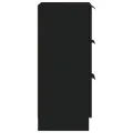 Buffet noir 30x30x70 cm bois d'ingénierie