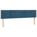 cadre de lit et matelas Bleu foncé 160x200cm Velours