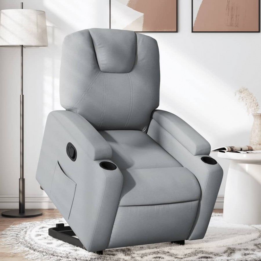 Fauteuil inclinable Gris clair Tissu