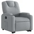 Fauteuil inclinable Gris clair Tissu