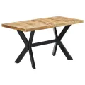 Table de salle à manger 140x70x75 cm Bois manguier massif brut