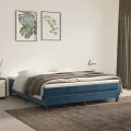 cadre de lit Bleu foncé 160x200 cm Velours