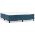 cadre de lit Bleu foncé 160x200 cm Velours