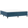 cadre de lit Bleu foncé 160x200 cm Velours