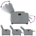 Fauteuil inclinable électrique gris clair tissu