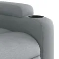 Fauteuil inclinable électrique gris clair tissu