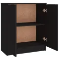 Buffets 3 pcs noir bois d'ingénierie