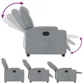 Fauteuil inclinable Gris clair Tissu