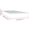 Matelas de lit à ressorts ensachés taupe 120x190x20 cm Tissu