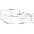 cadre de lit et matelas Vert foncé 160x200cm Velours
