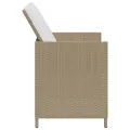 Chaises à manger de jardin avec coussins 4 pcs beige poly rotin