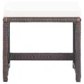 Tabourets de jardin avec coussins 4 pcs marron résine tressée