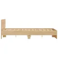 Cadre de lit avec tête de lit et LED chêne sonoma 135x190 cm