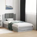 Cadre de lit tête de lit sonoma gris 90x190 cm bois ingénierie