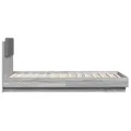 Cadre de lit tête de lit sonoma gris 90x190 cm bois ingénierie