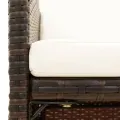 Chaises à manger de jardin avec coussins 4 pcs marron rotin