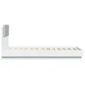 Cadre de lit avec tête de lit et lumières LED blanc 90x190 cm